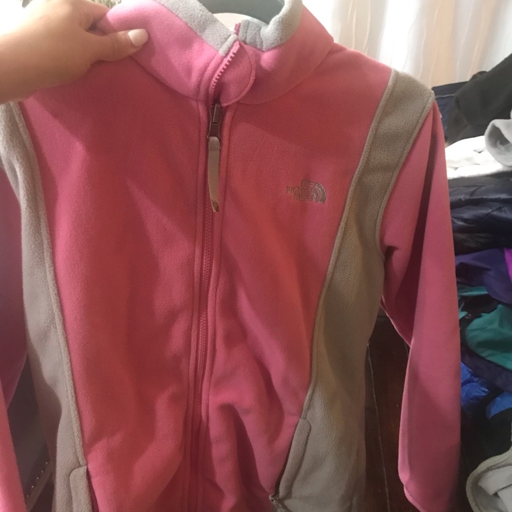 North face fleece zip up jacket